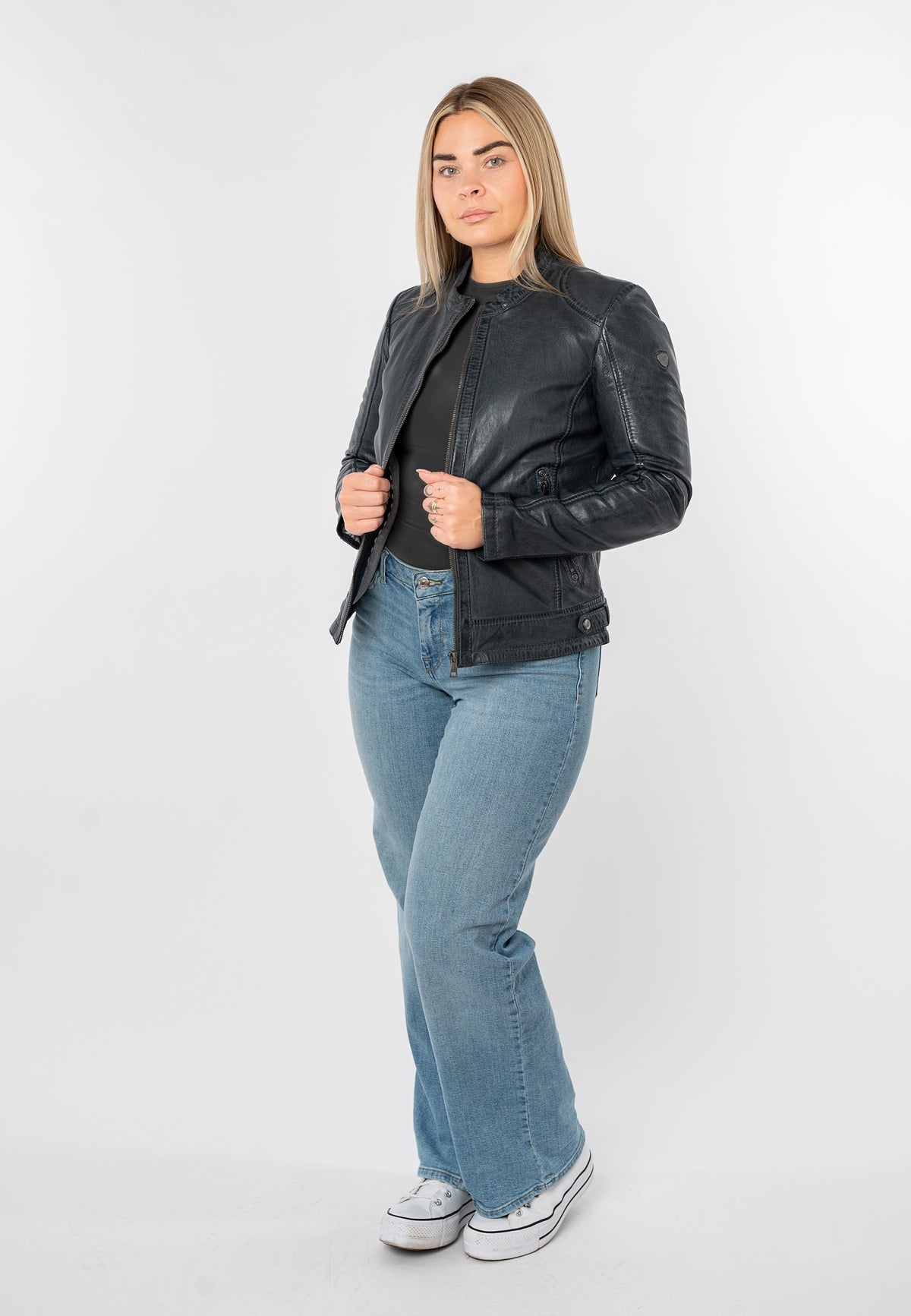 Lederjacke 1101-0917 storm blue