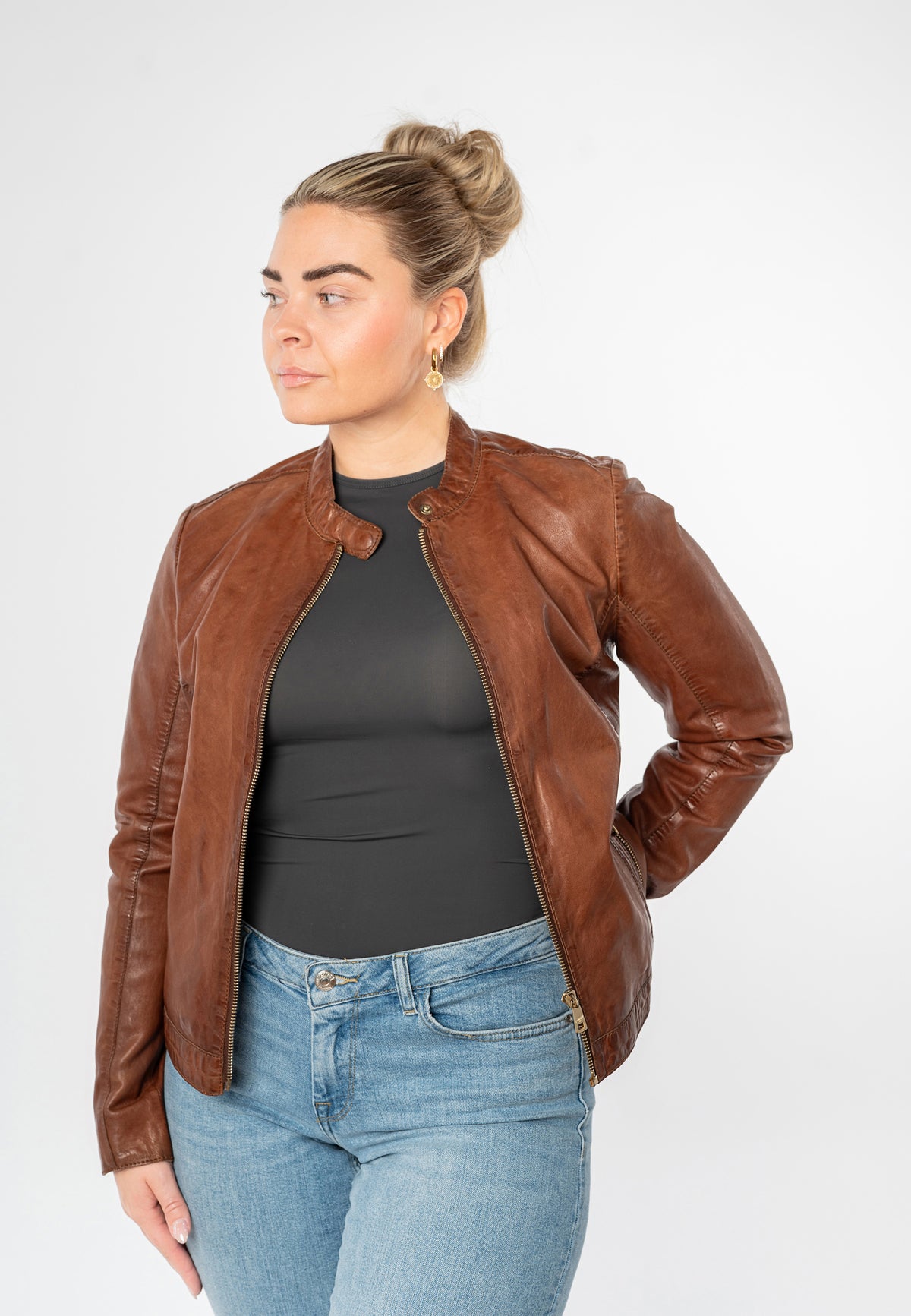 Lederjacke 1101-0919 cognac