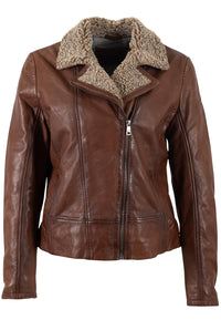 Lederjacke 1101-0784 dark cognac