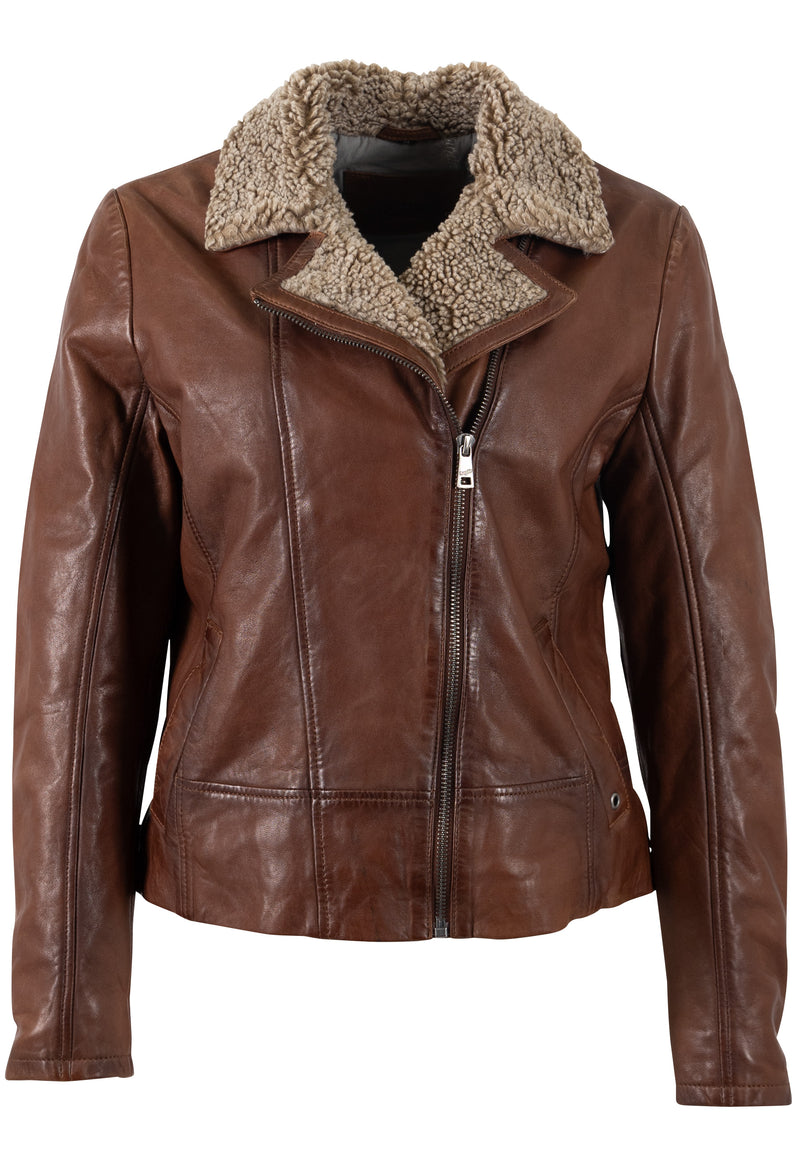 Lederjacke 1101-0784 dark cognac