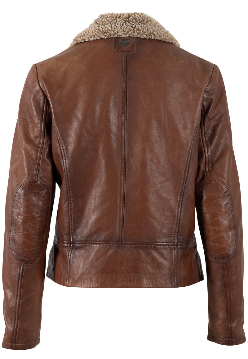 Lederjacke 1101-0784 dark cognac