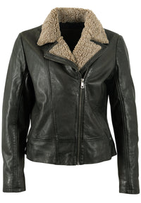 Lederjacke 1101-0784 dark olive