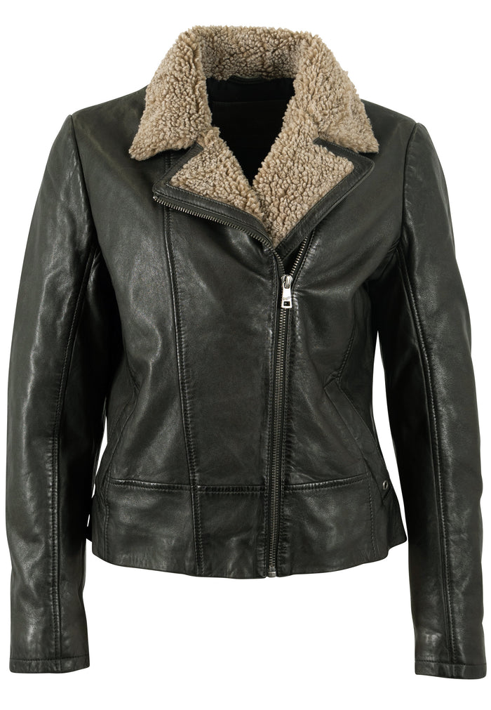 Lederjacke 1101-0784 dark olive