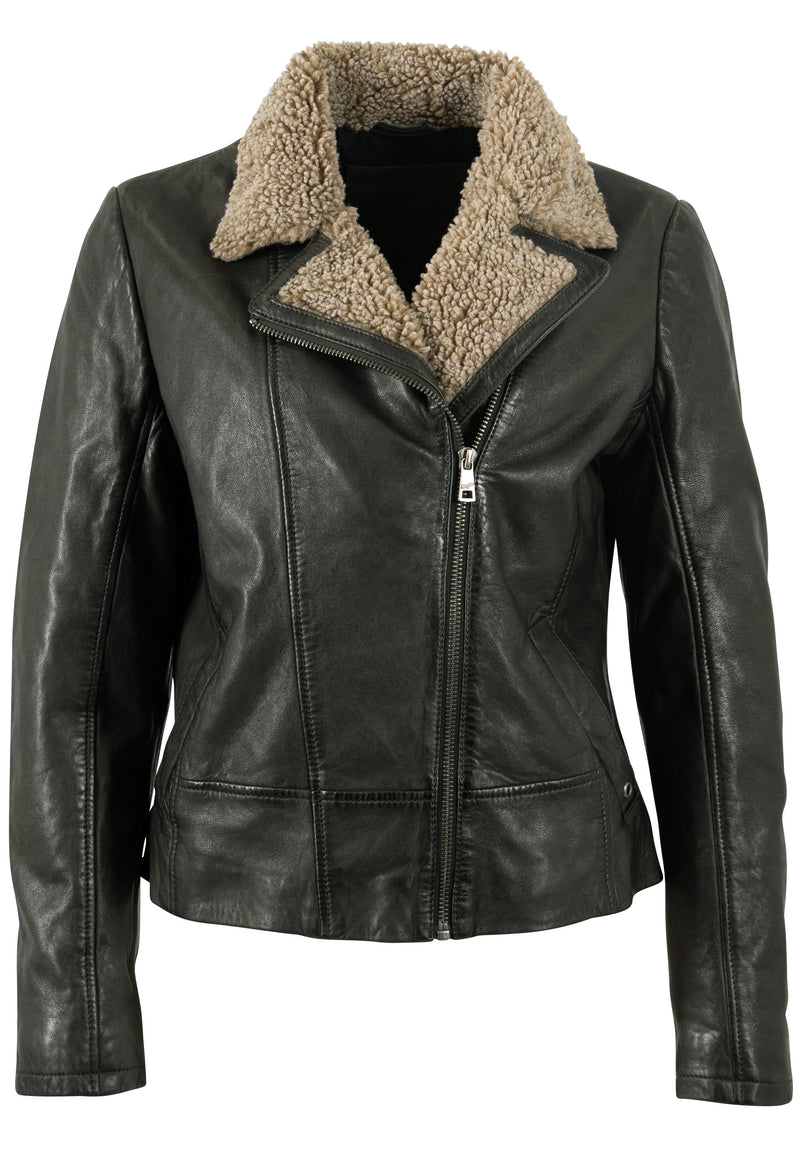 Lederjacke 1101-0784 dark olive