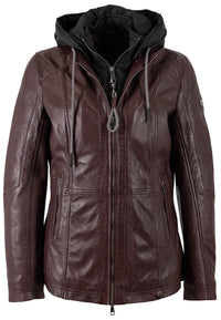 Lederjacke 1101-0785 burgundy