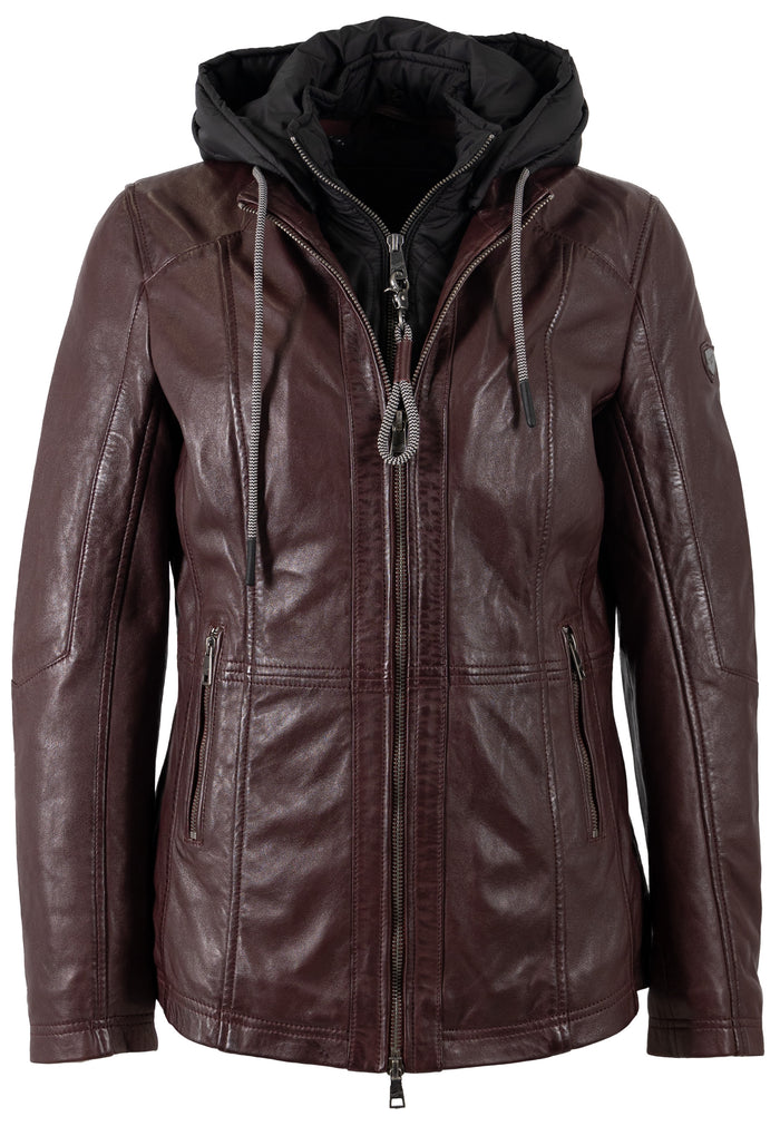 Lederjacke 1101-0785 burgundy