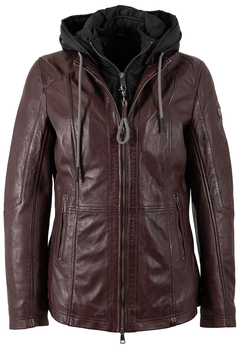 Lederjacke 1101-0785 burgundy