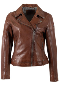 Bikerjacke 1101-0786 dark cognac