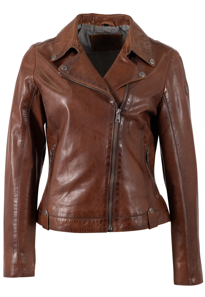 Bikerjacke 1101-0786 dark cognac