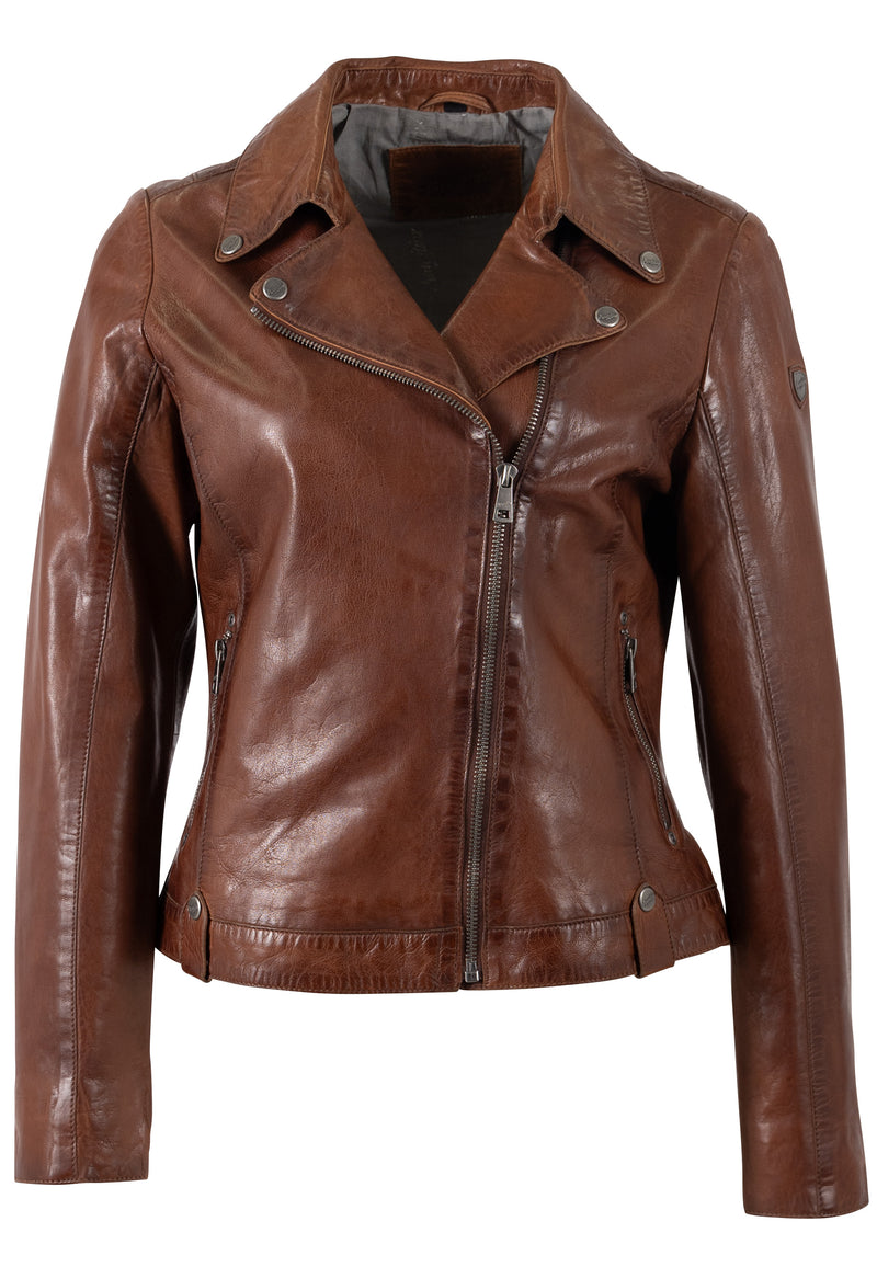 Bikerjacke 1101-0786 dark cognac