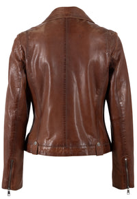 Bikerjacke 1101-0786 dark cognac
