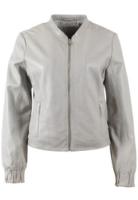 Lederjacke 1101-0790 silver grey