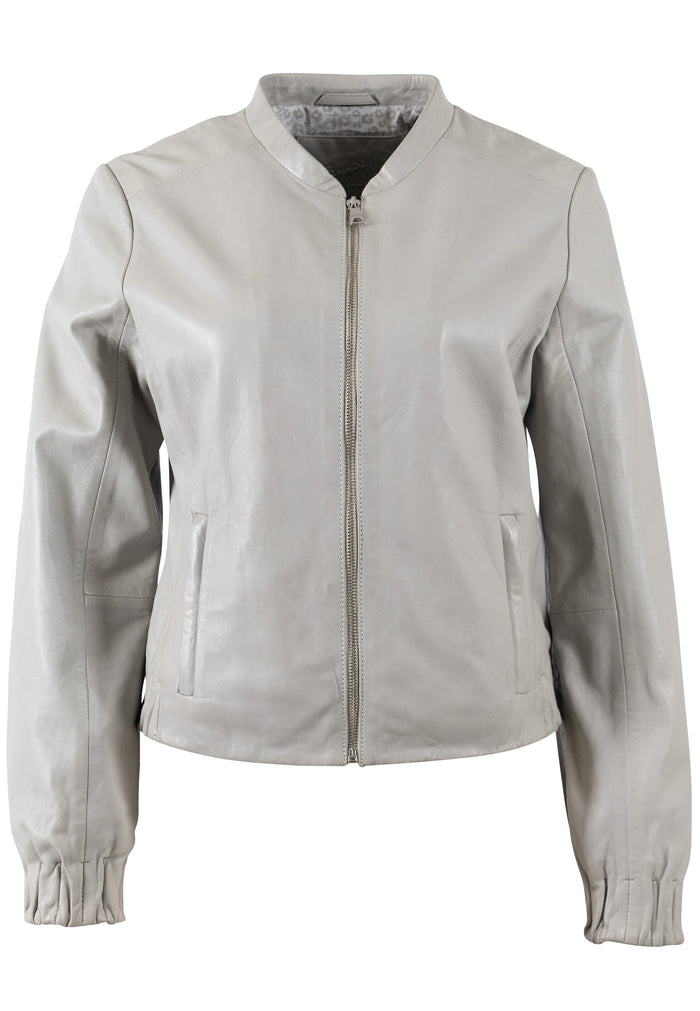 Lederjacke 1101-0790 silver grey