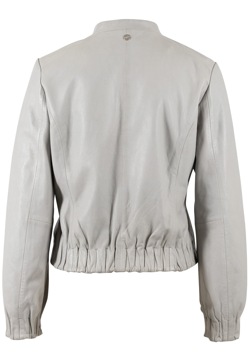Lederjacke 1101-0790 silver grey