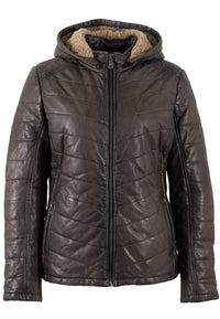 Lederjacke 1101-0799 dark taupe