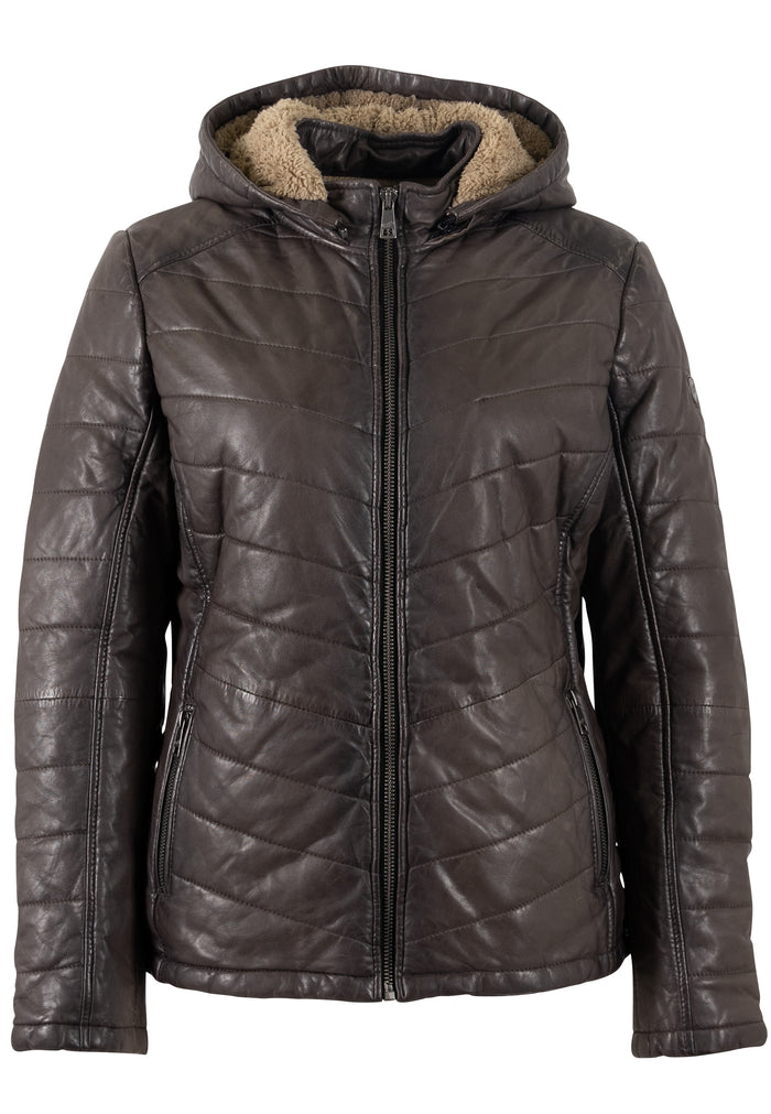 Lederjacke 1101-0799 dark taupe