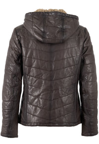 Lederjacke 1101-0799 dark taupe