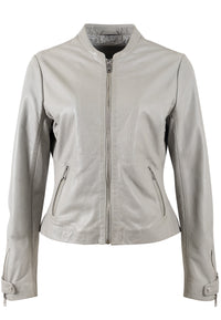 Lederjacke 1101-0801 silver grey