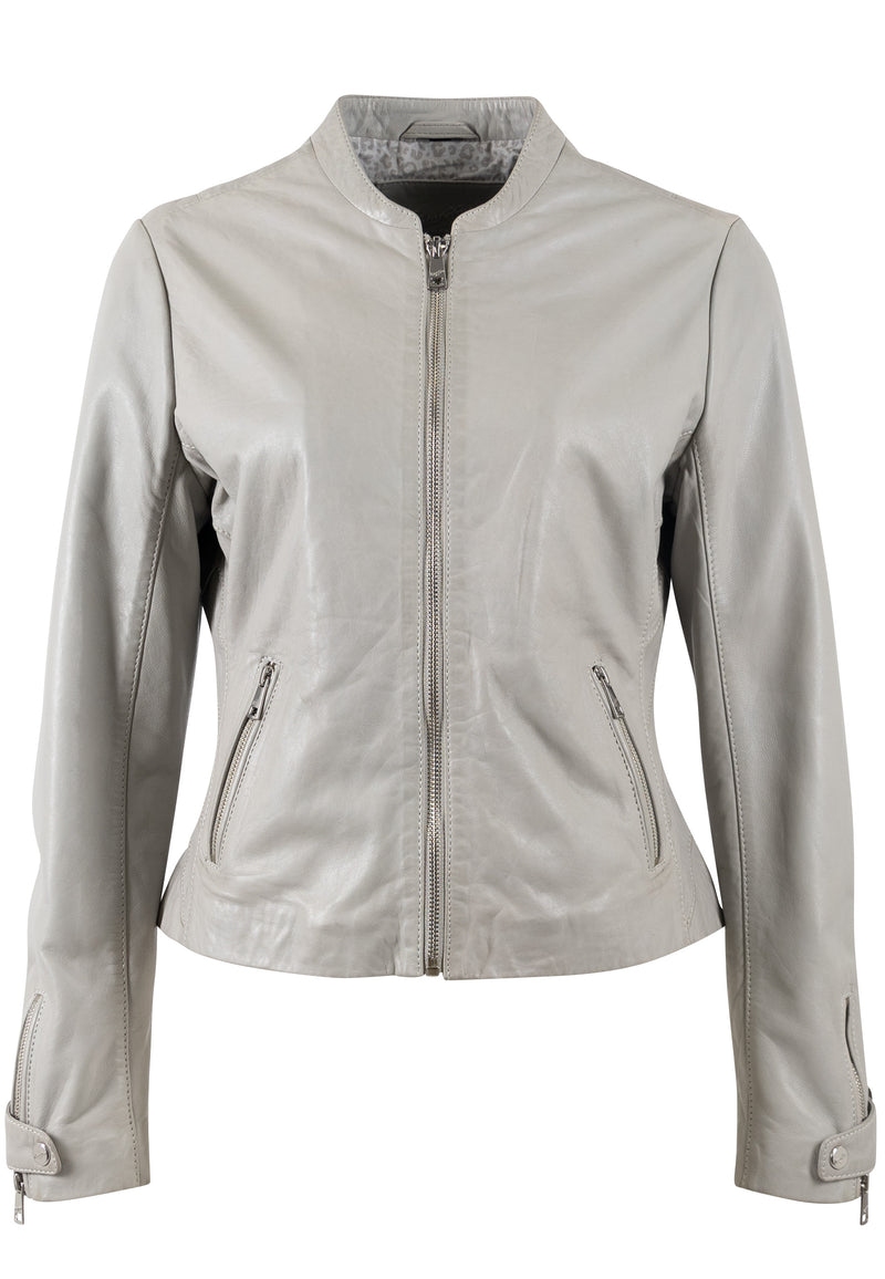 Lederjacke 1101-0801 silver grey