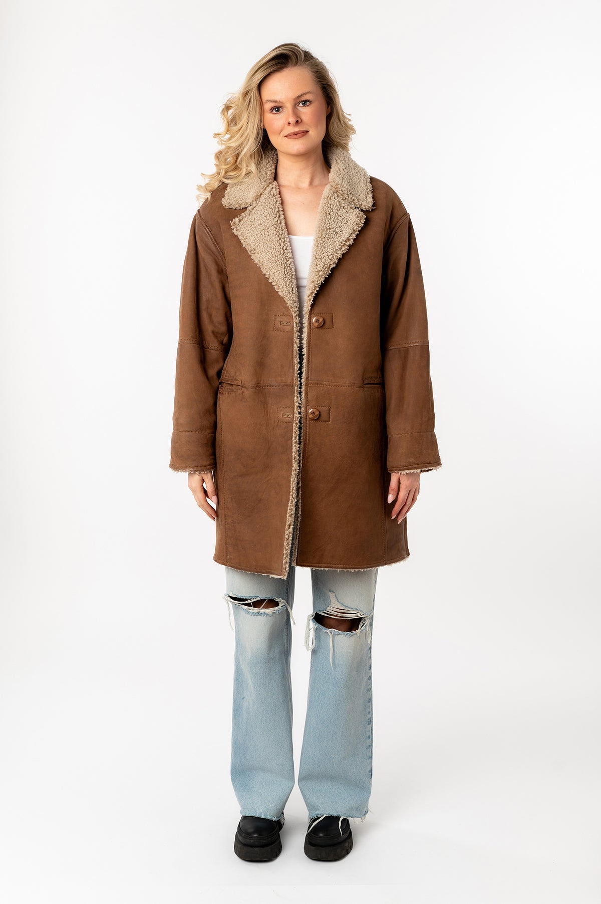 Ledermantel 1102-0020 camel
