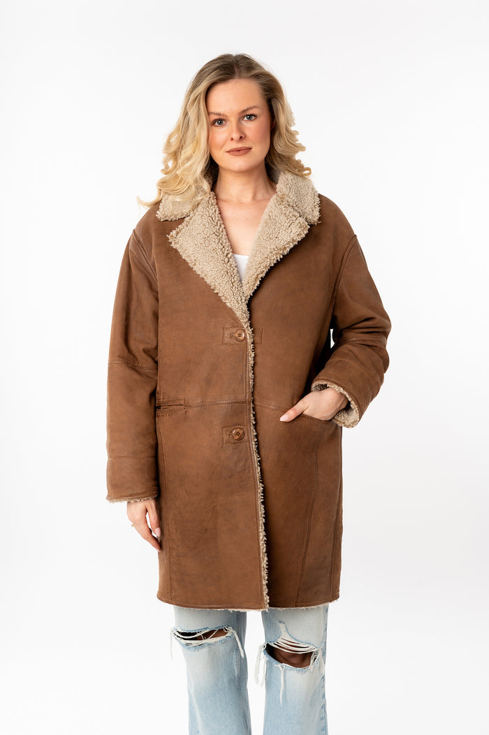 Ledermantel 1102-0020 camel