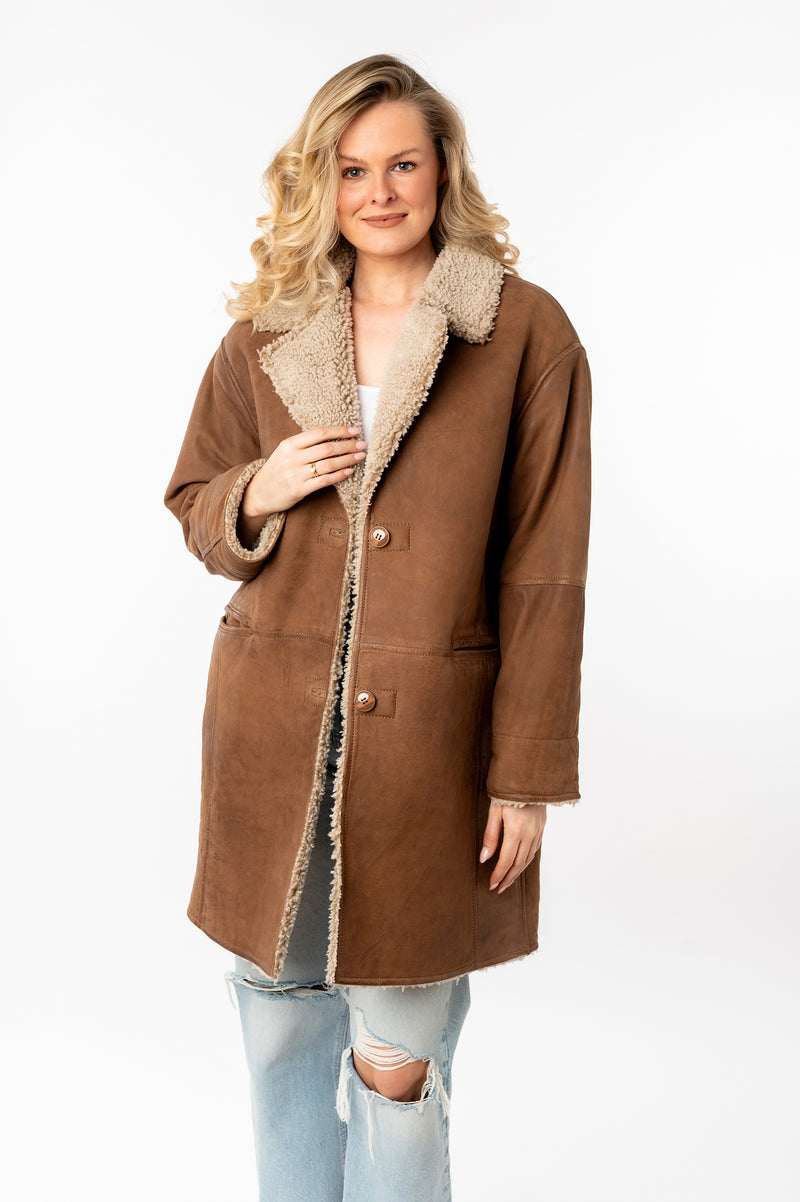 Ledermantel 1102-0020 camel