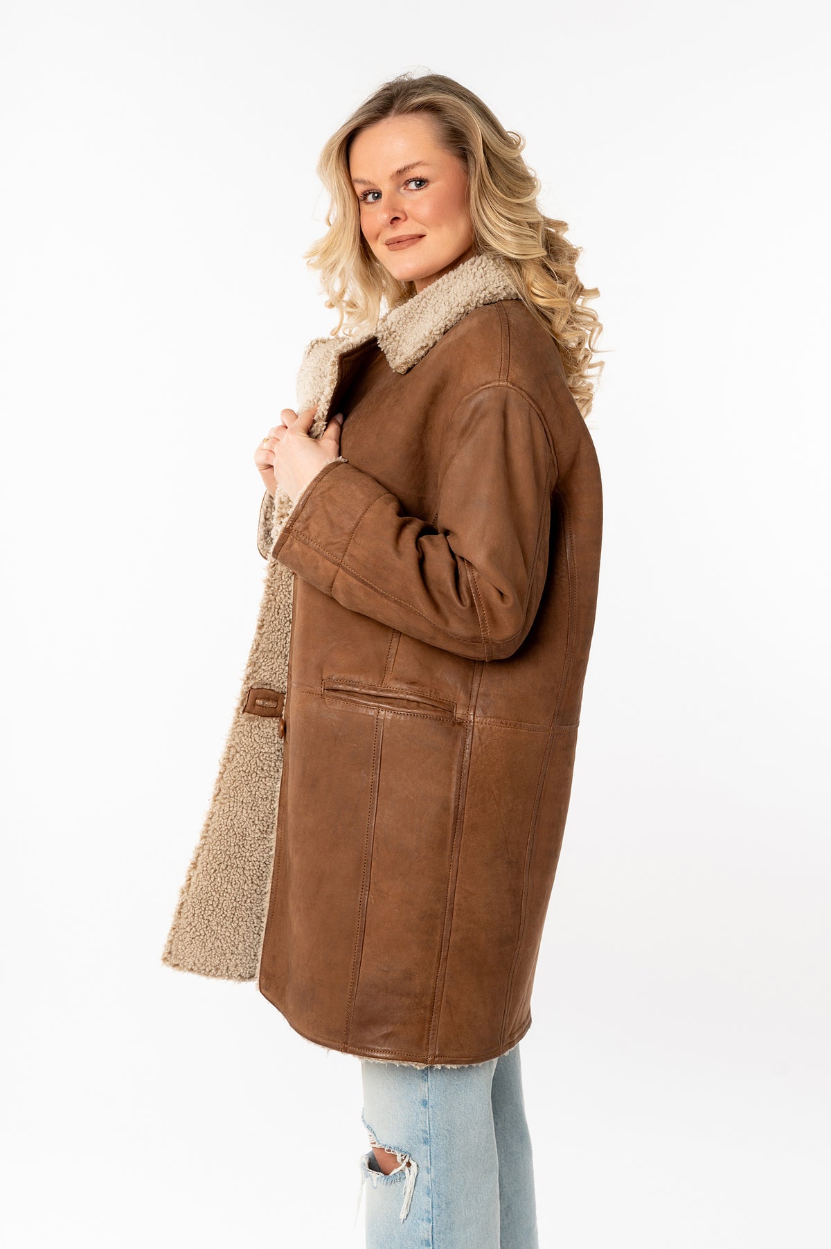 Ledermantel 1102-0020 camel