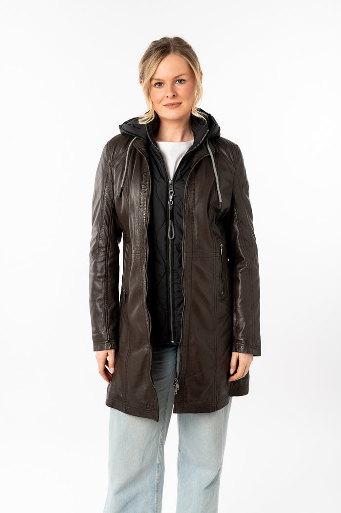 Ledermantel 1102-0025 dark brown