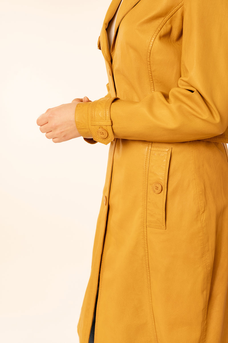 Ledermantel 1102-0026 dark yellow