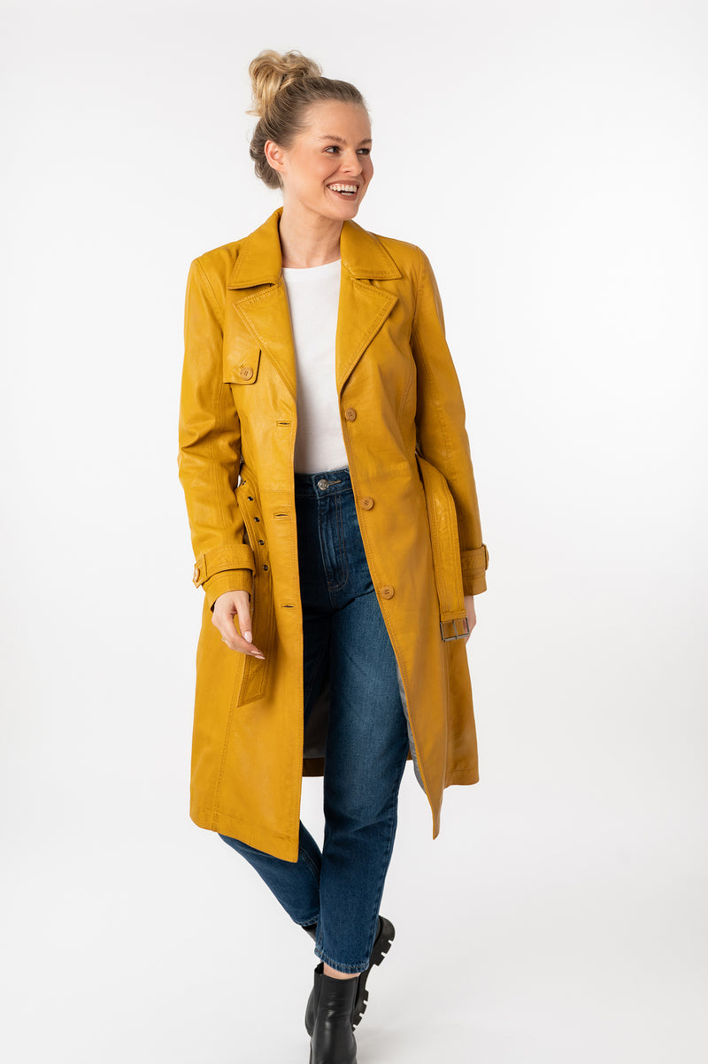 Ledermantel 1102-0026 dark yellow