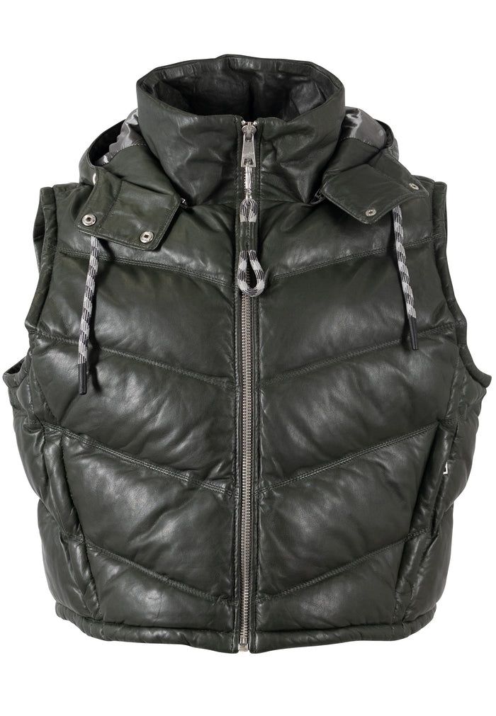 Lederweste 1104-0030 olive