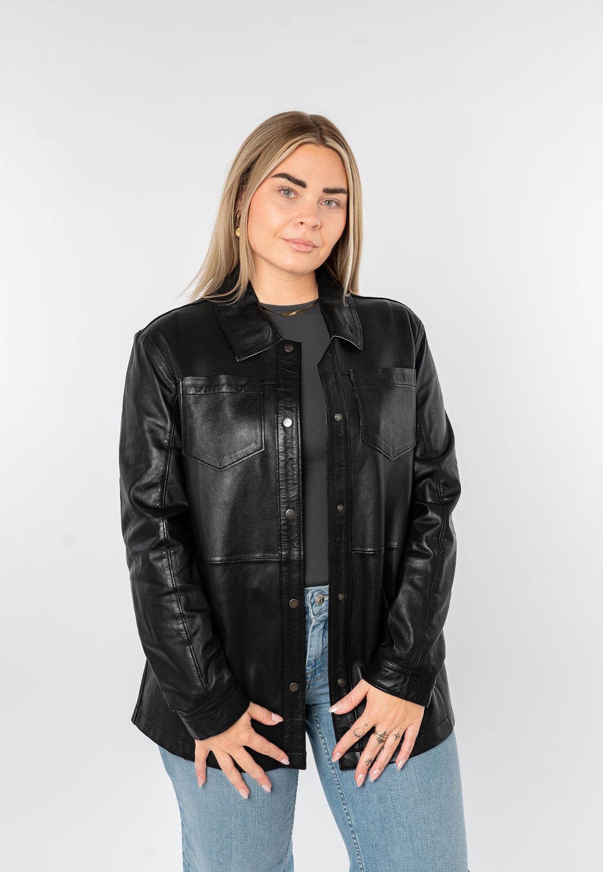 Lederhemd 1106-0012 black