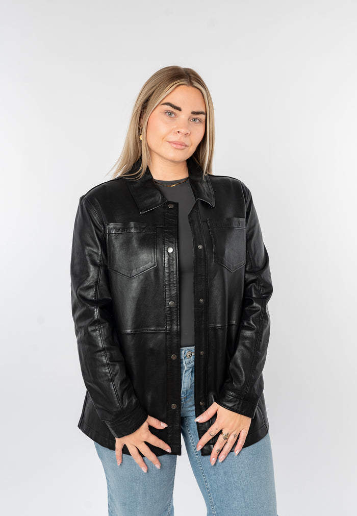 Lederhemd 1106-0012 black