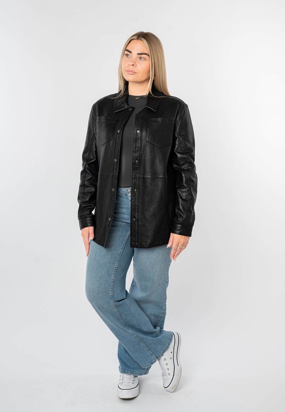 Lederhemd 1106-0012 black