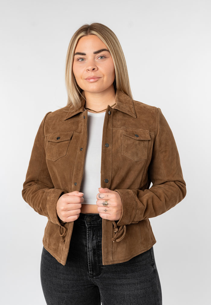 Lederhemd 1106-0013 dark camel 