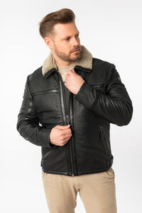Lederjacke 1201-0746 anthracite