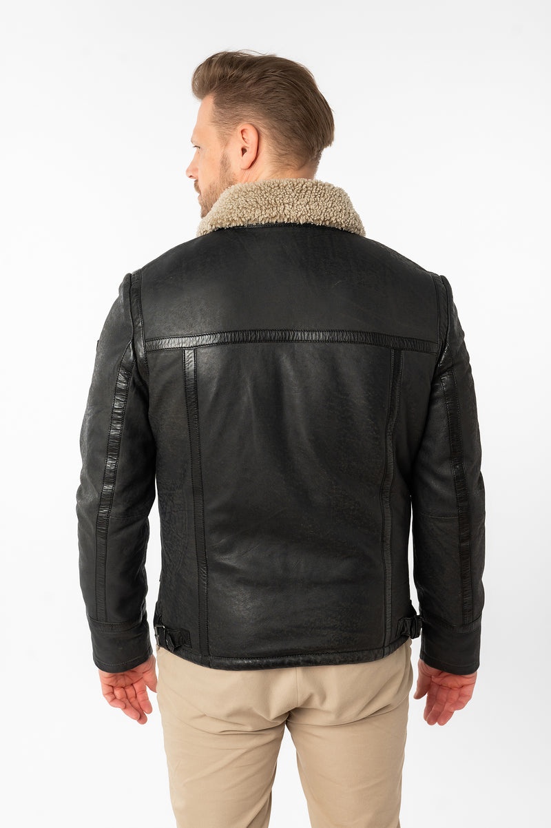 Lederjacke 1201-0746 anthracite