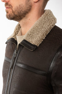 Lederjacke 1201-0746 dark taupe