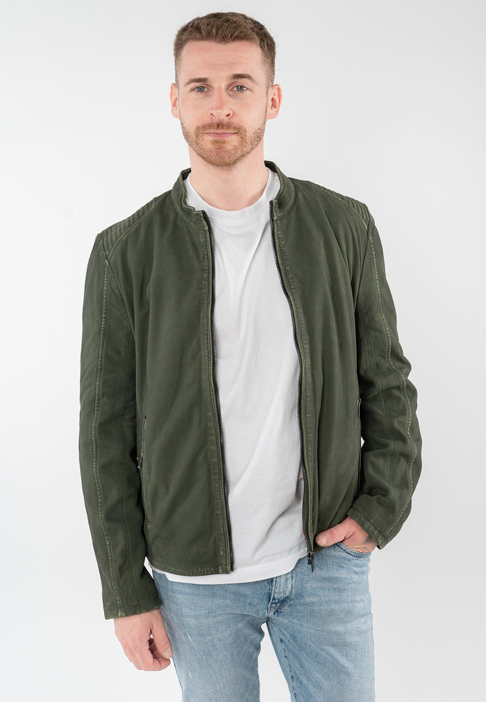 Lederjacke 1201-0776 olive