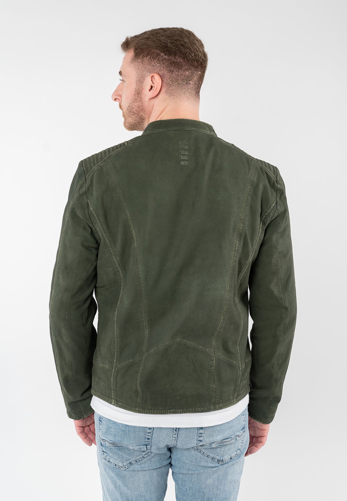 Lederjacke 1201-0776 olive