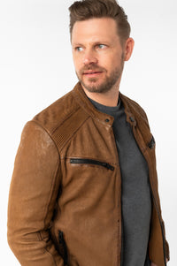 Bikerjacke 1201-0780 dark camel