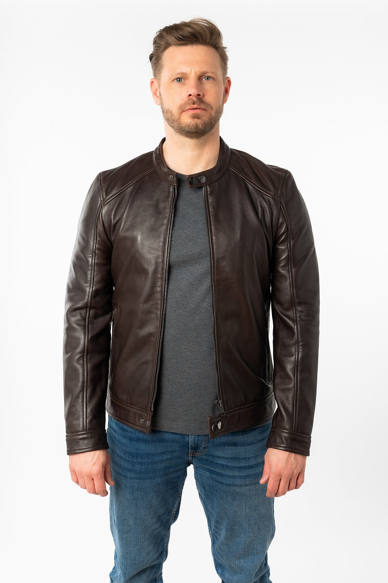 Lederjacke 1201-0781 dark brown