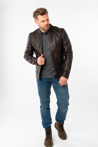 Lederjacke 1201-0781 dark brown