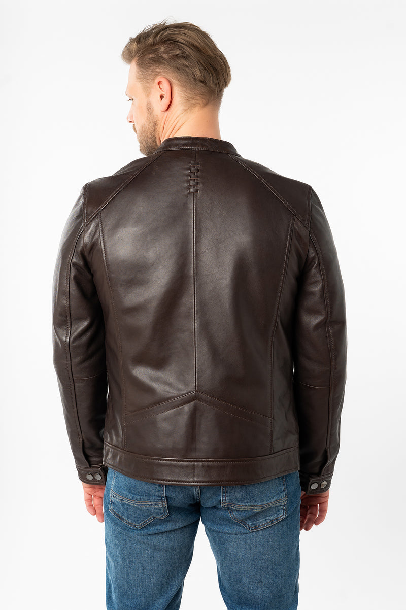 Lederjacke 1201-0781 dark brown