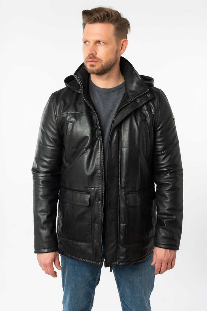 Lederjacke 1201-0788 dark anthracite