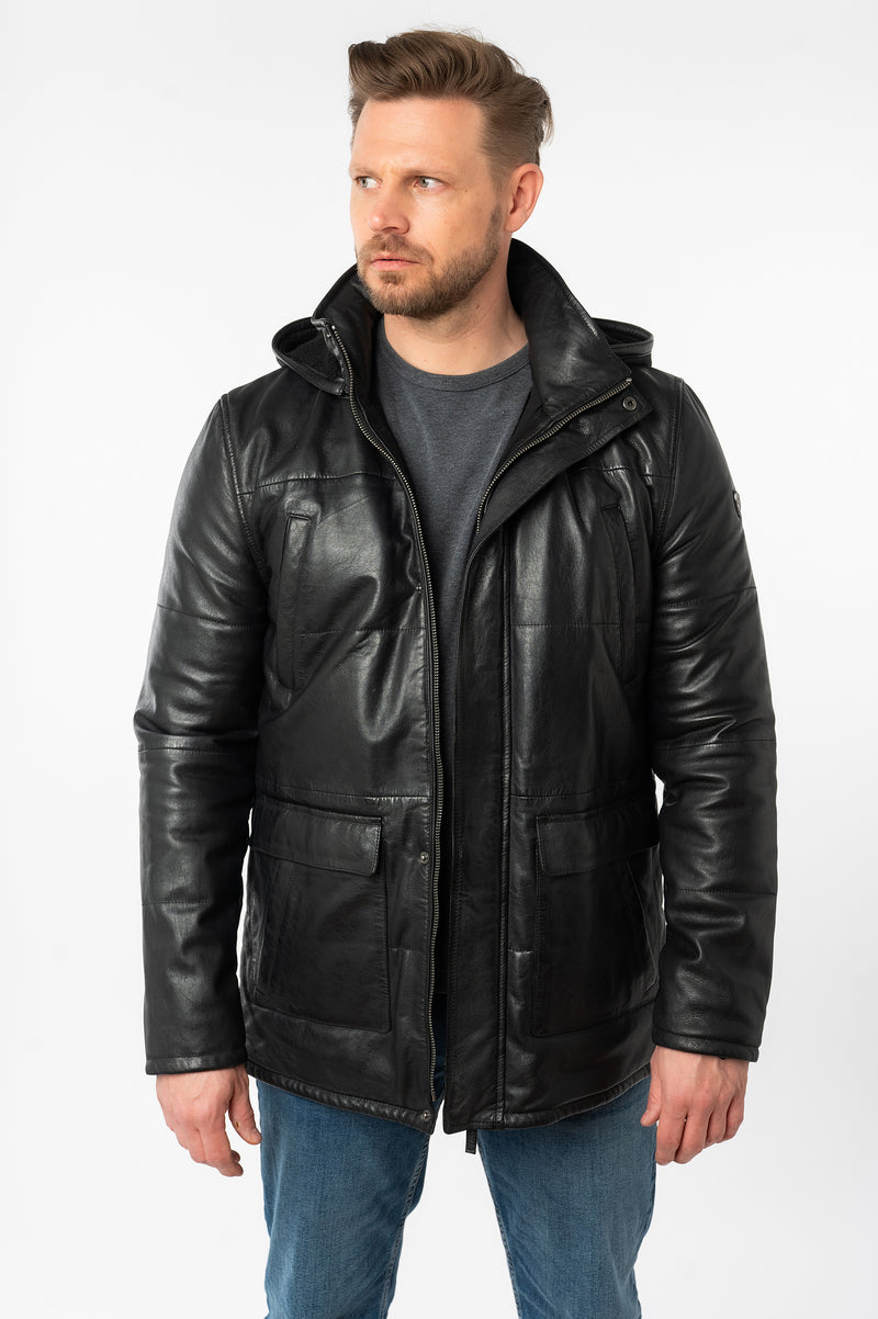 Lederjacke 1201-0788 dark anthracite