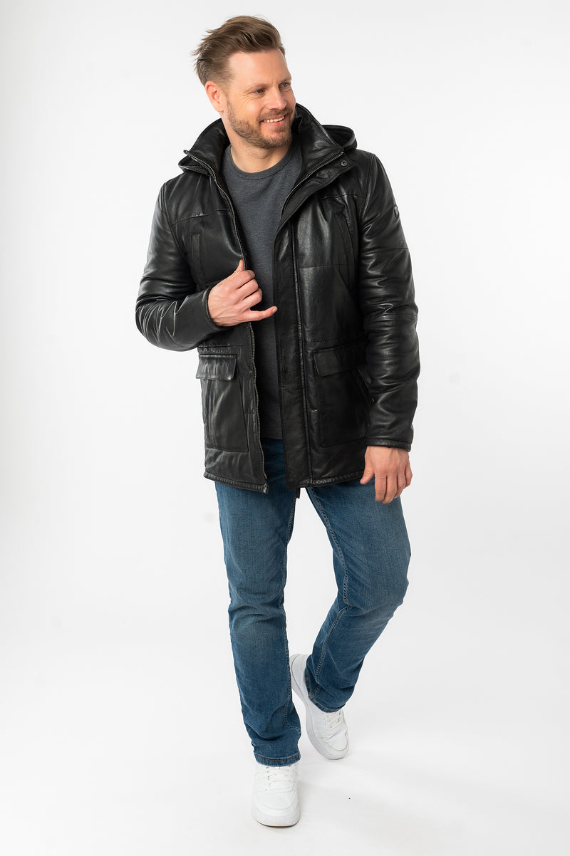 Lederjacke 1201-0788 dark anthracite
