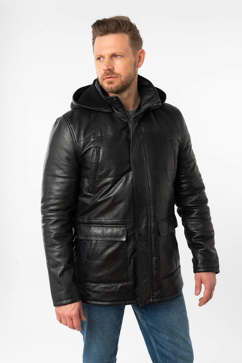 Lederjacke 1201-0788 dark anthracite