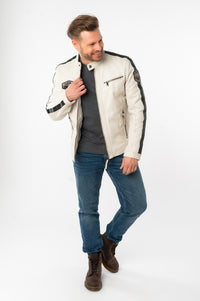Bikerjacke 1201-0791 offwhite