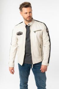 Bikerjacke 1201-0791 offwhite